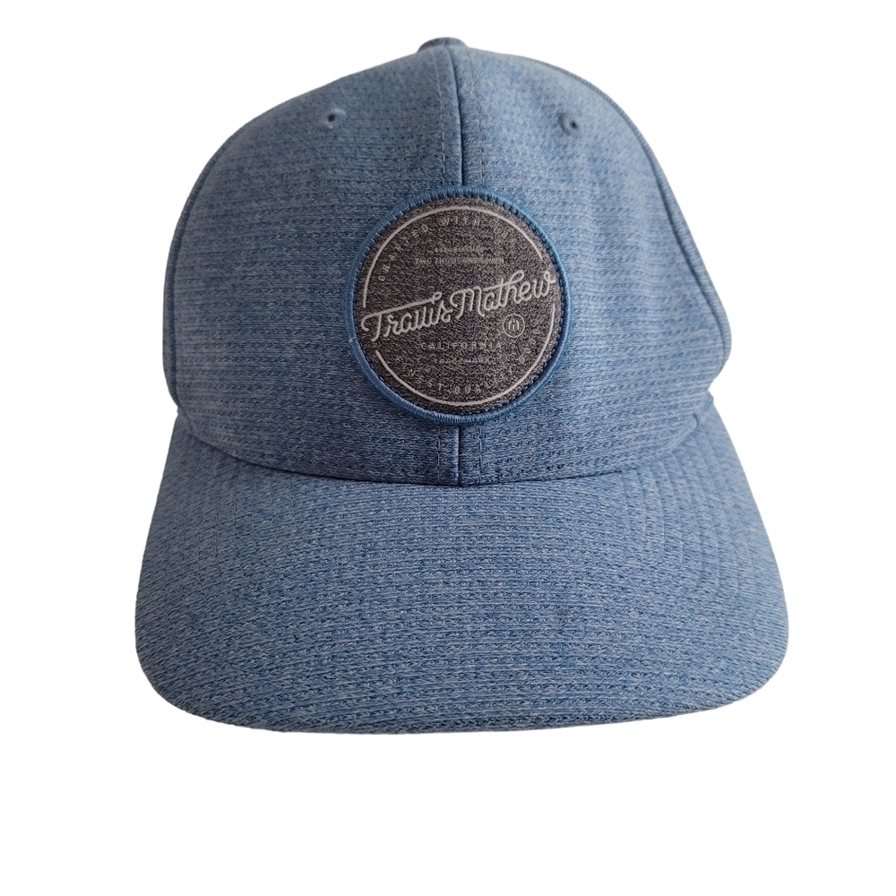 Travis Mathew Men's S/M Blue Flexfit Tech Golf Cap Hat